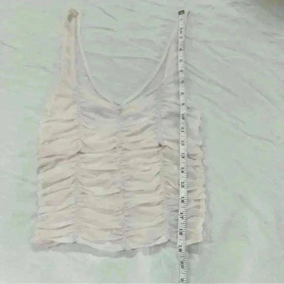 FREE PEOPLE INTIMATELY Light Pink Sheer Rouged Top Size S & L - Picture 5 of 8
